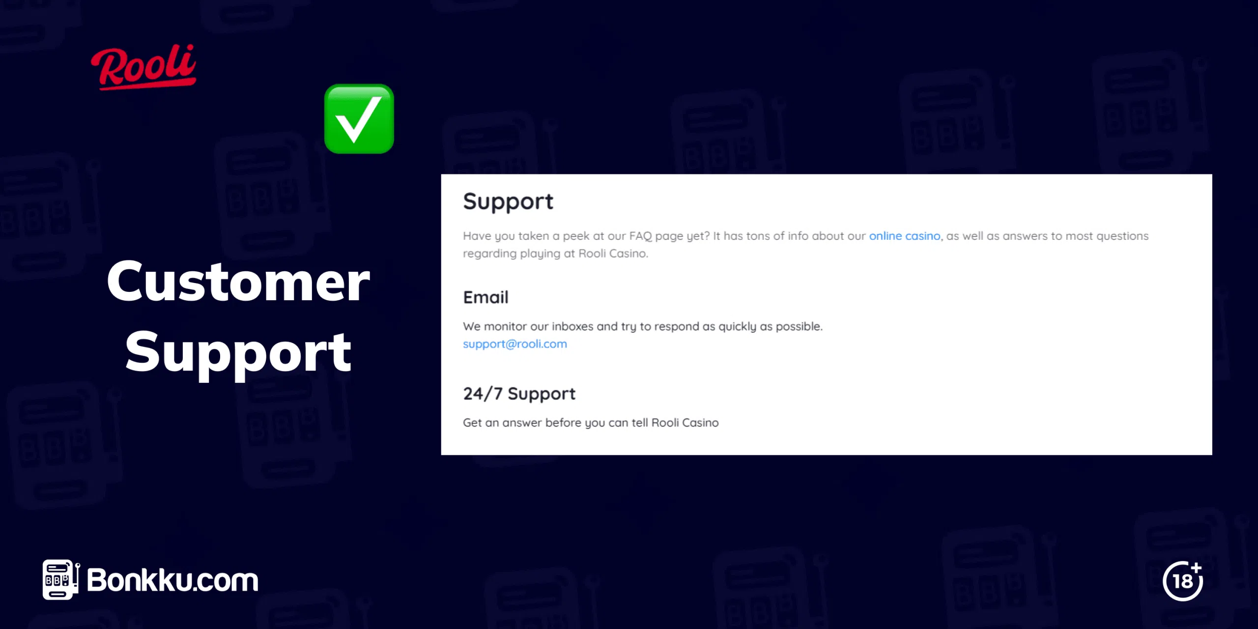 rooli casino customer support