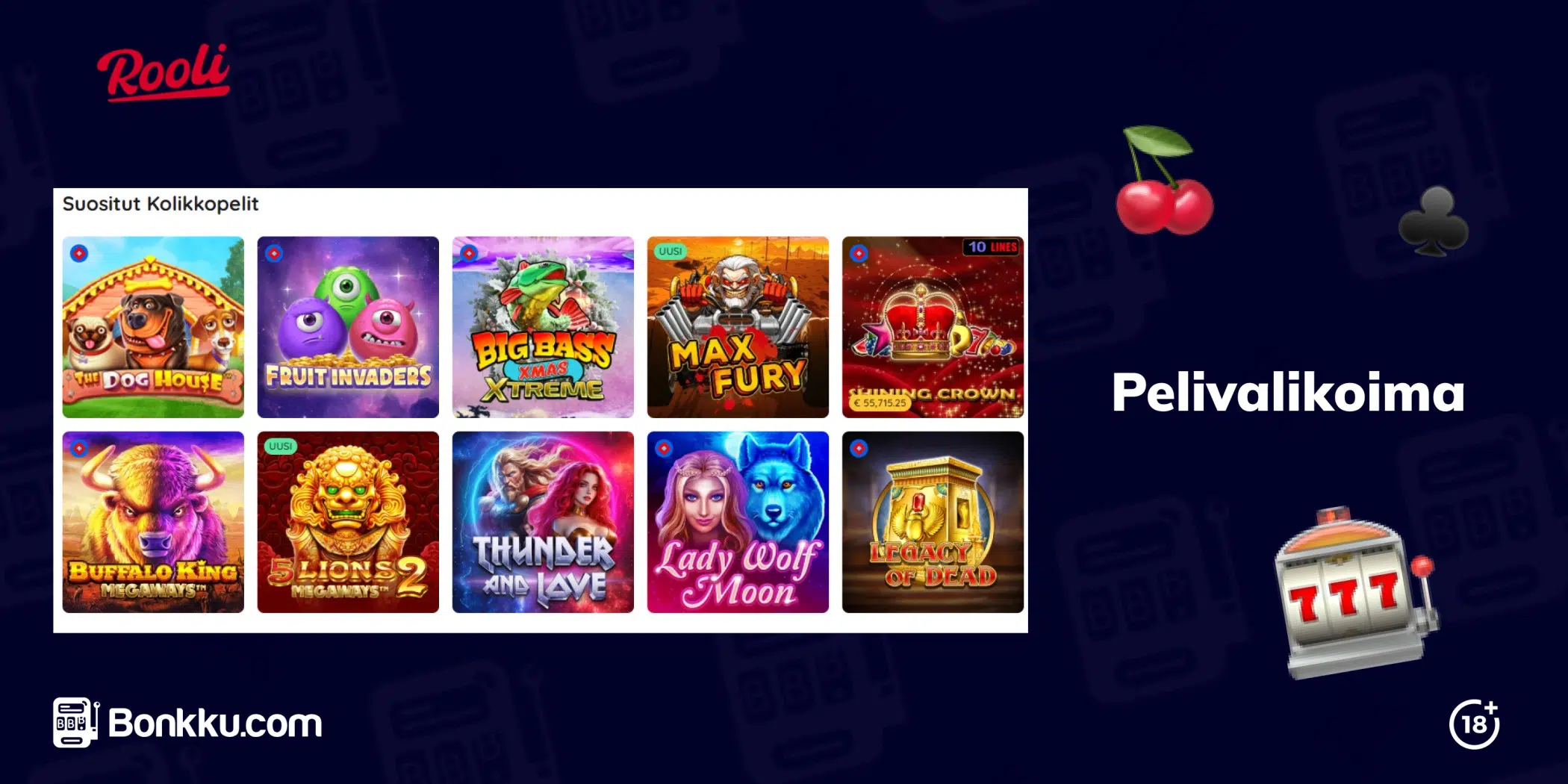 rooli casino pelivalikoima