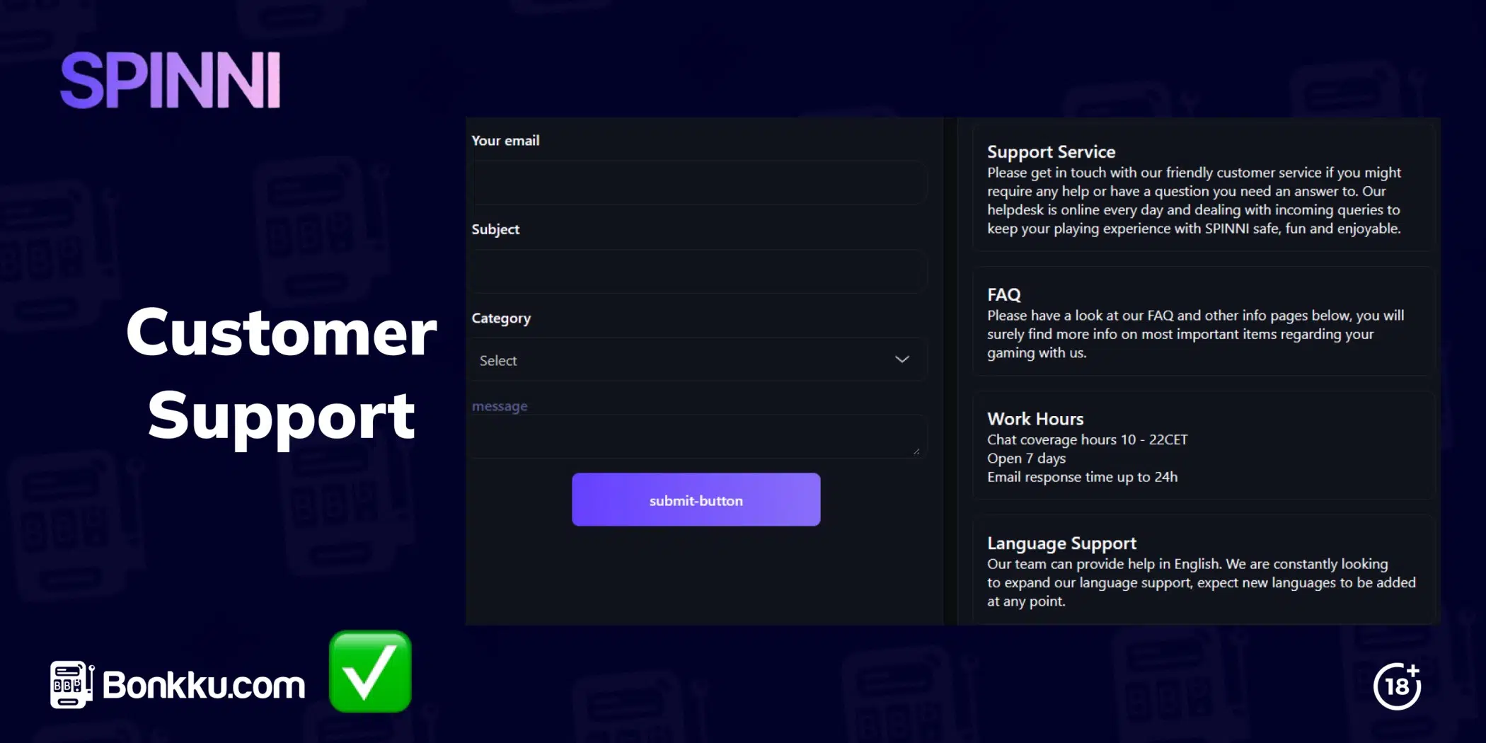 spinni customer support