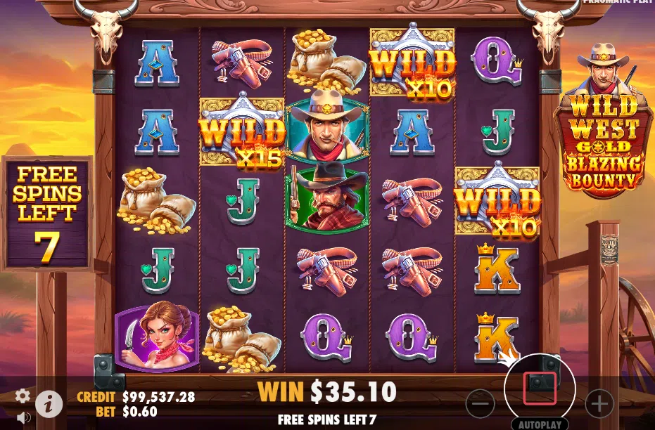 wild west gold blazing bounty bonus