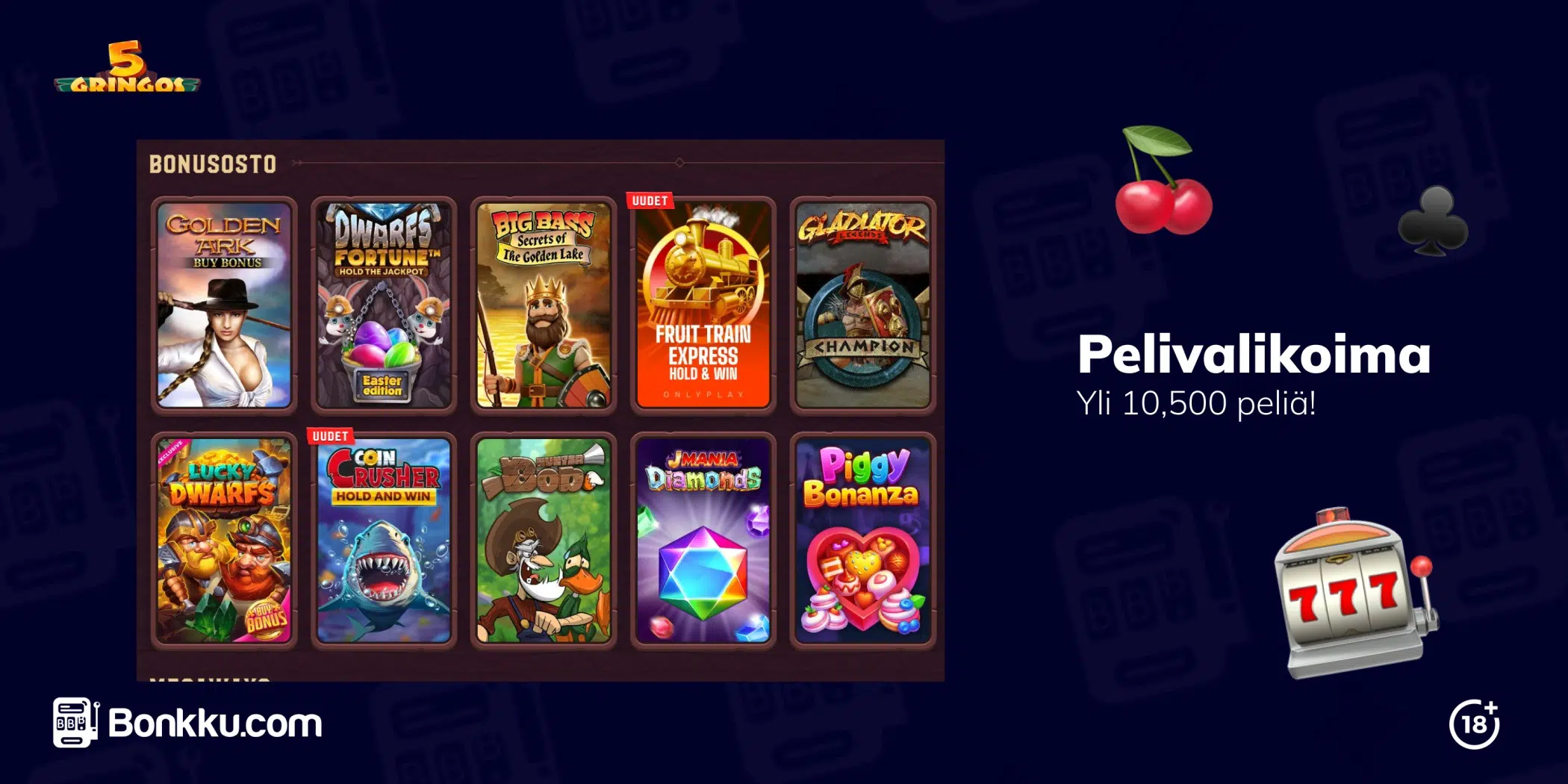 5gringos pelivalikoima