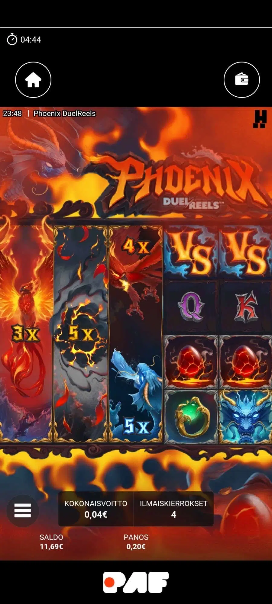 Big wins screenshot