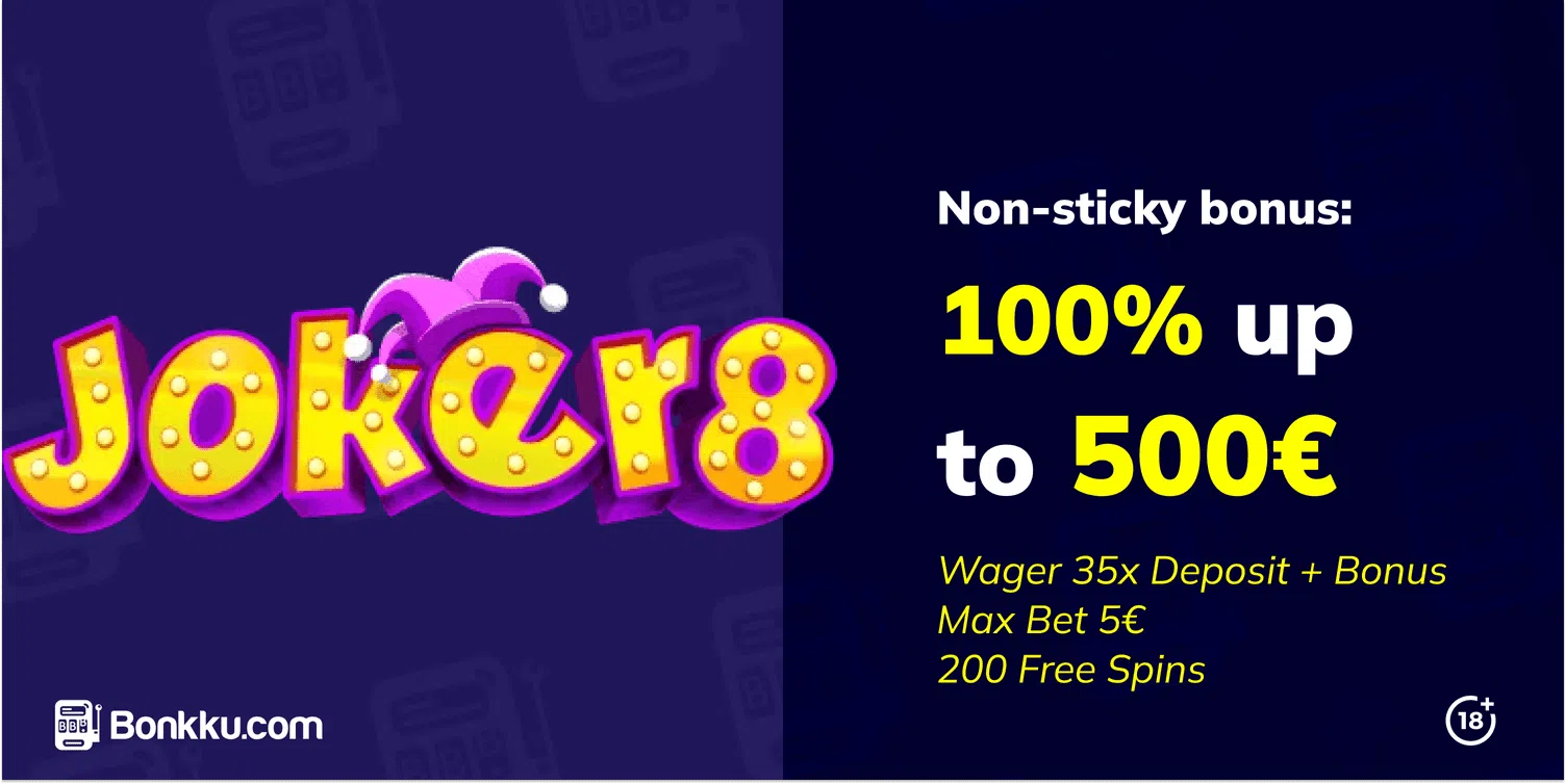 joker8 casino welcome bonus