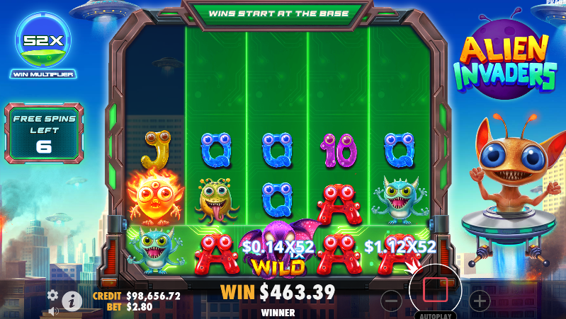 alien invaders bonus