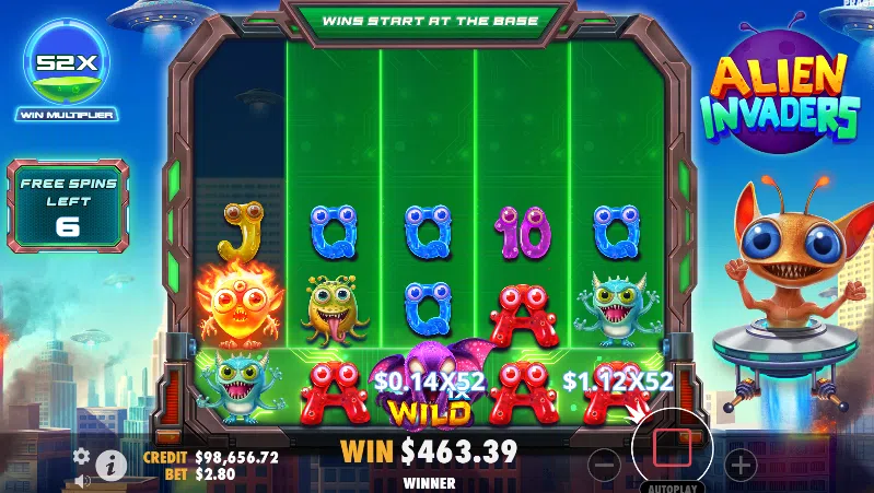 alien invaders bonus