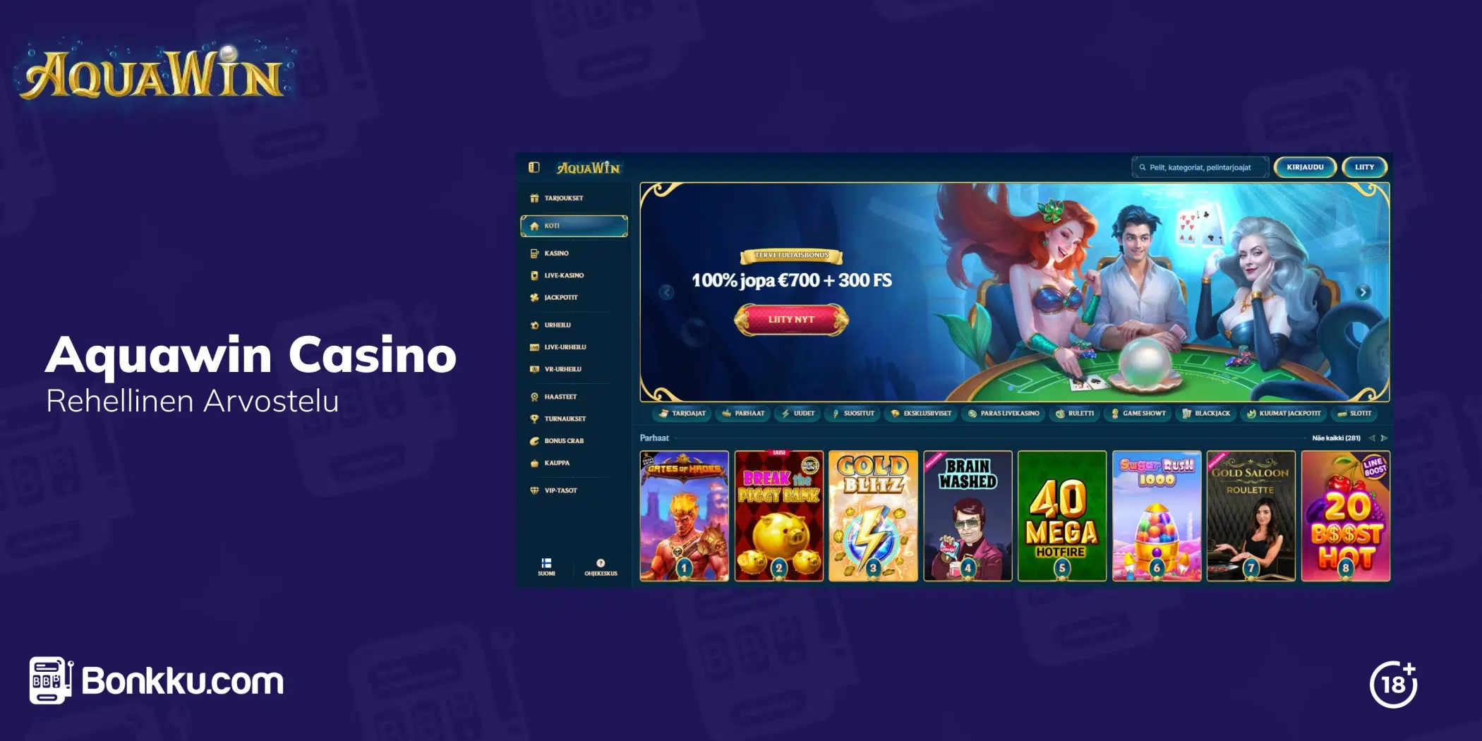 aquawin casino arvostelu
