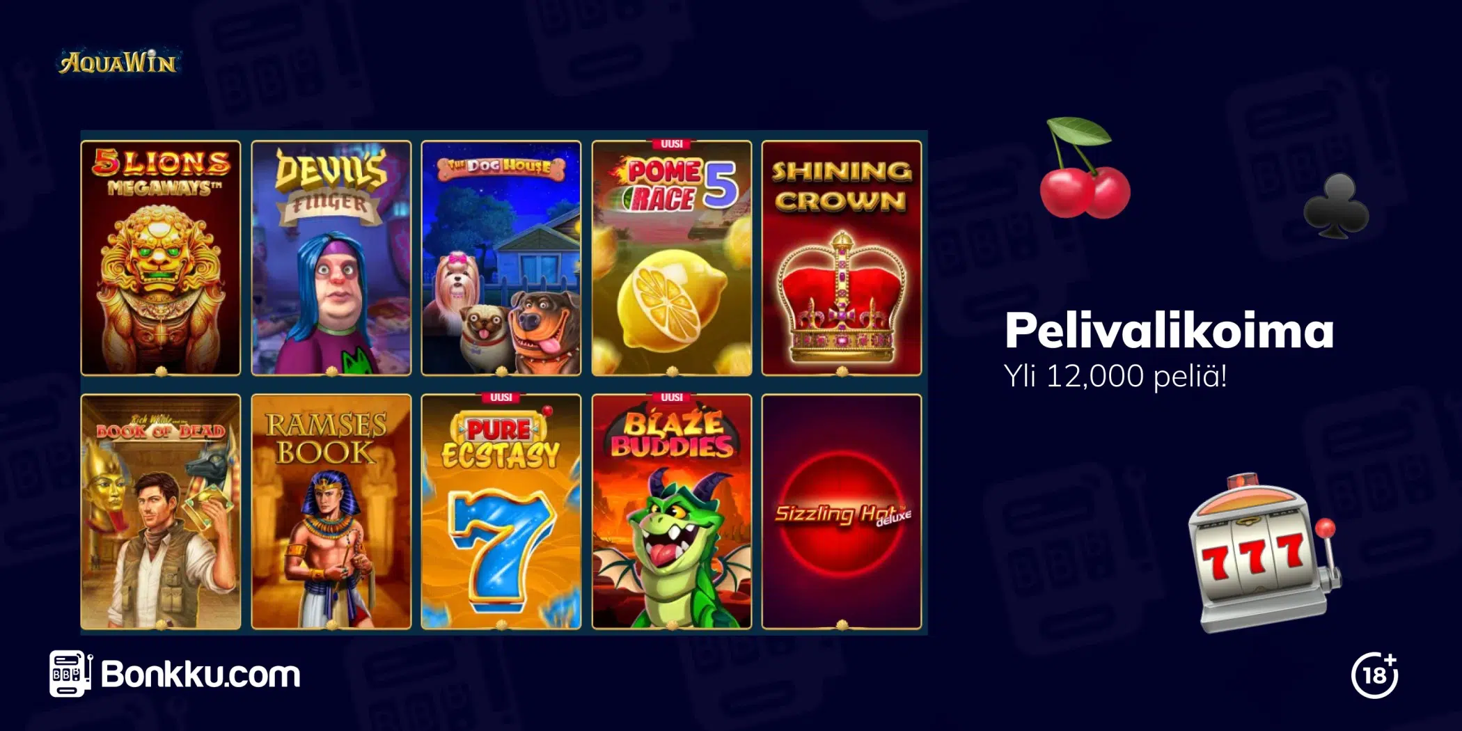 aquawin casino pelivalikoima