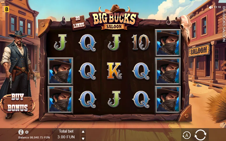 big bucks saloon slot