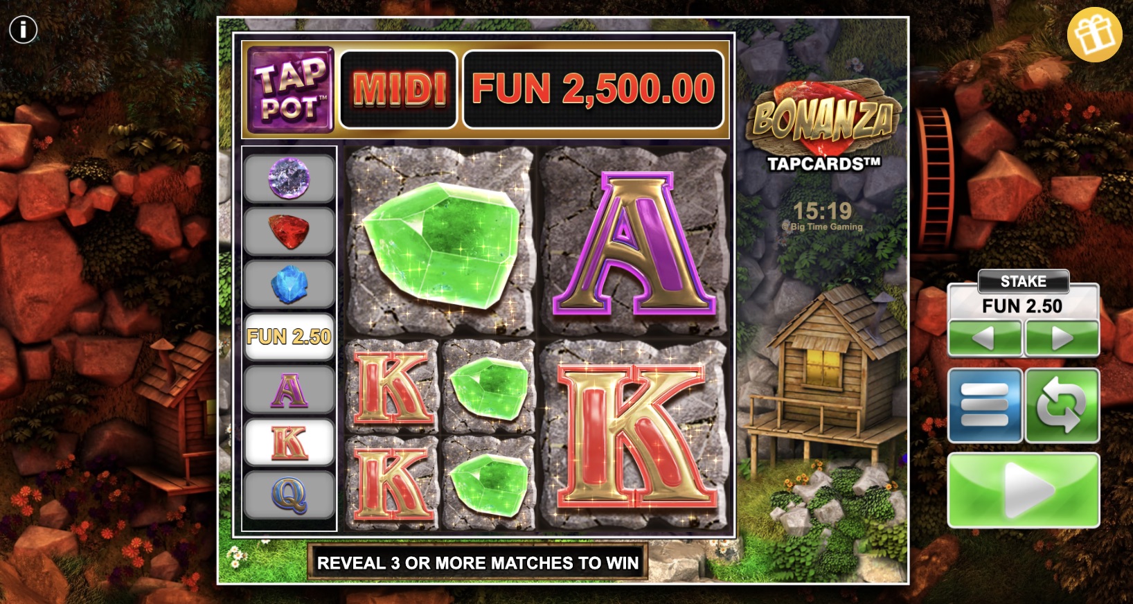 Bonanza tapcards features