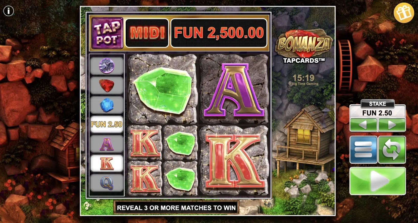 Bonanza tapcards features