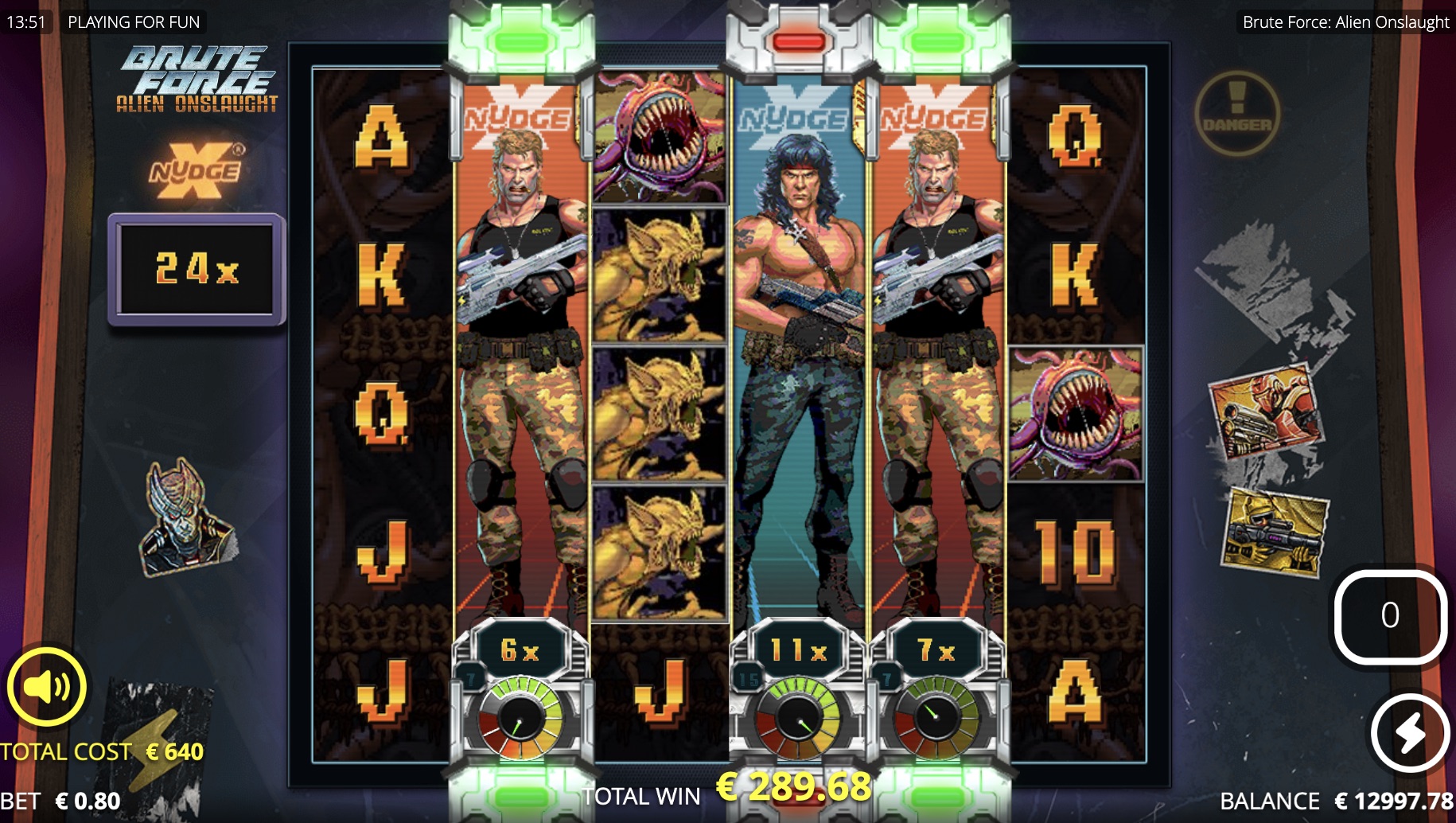 brute force alien onslaught bonus