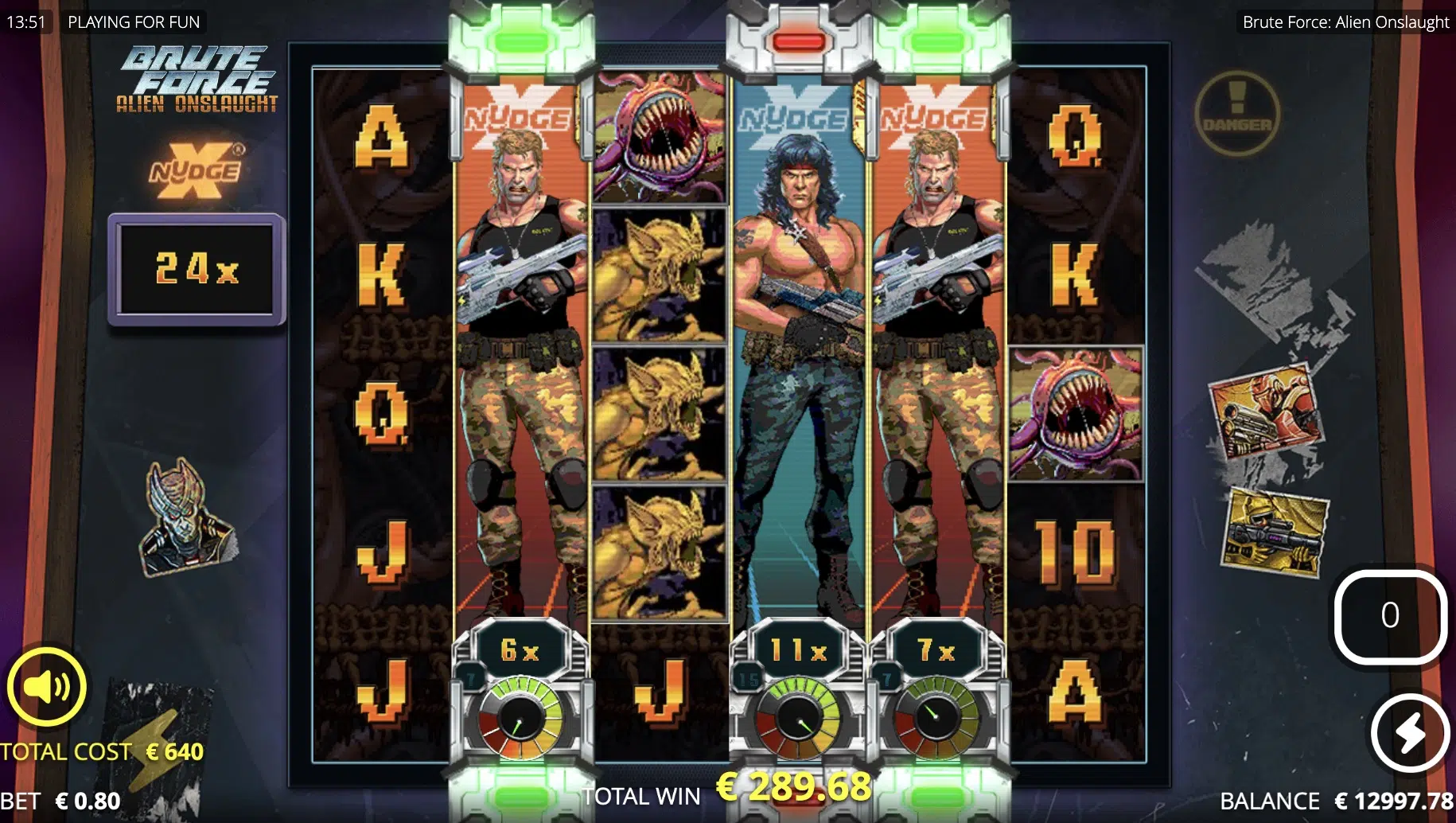 brute force alien onslaught bonus