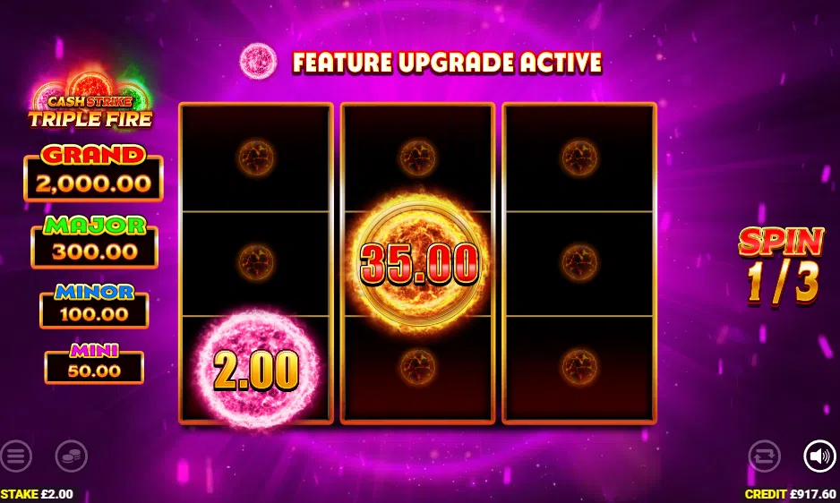 cash strike triple fire bonus