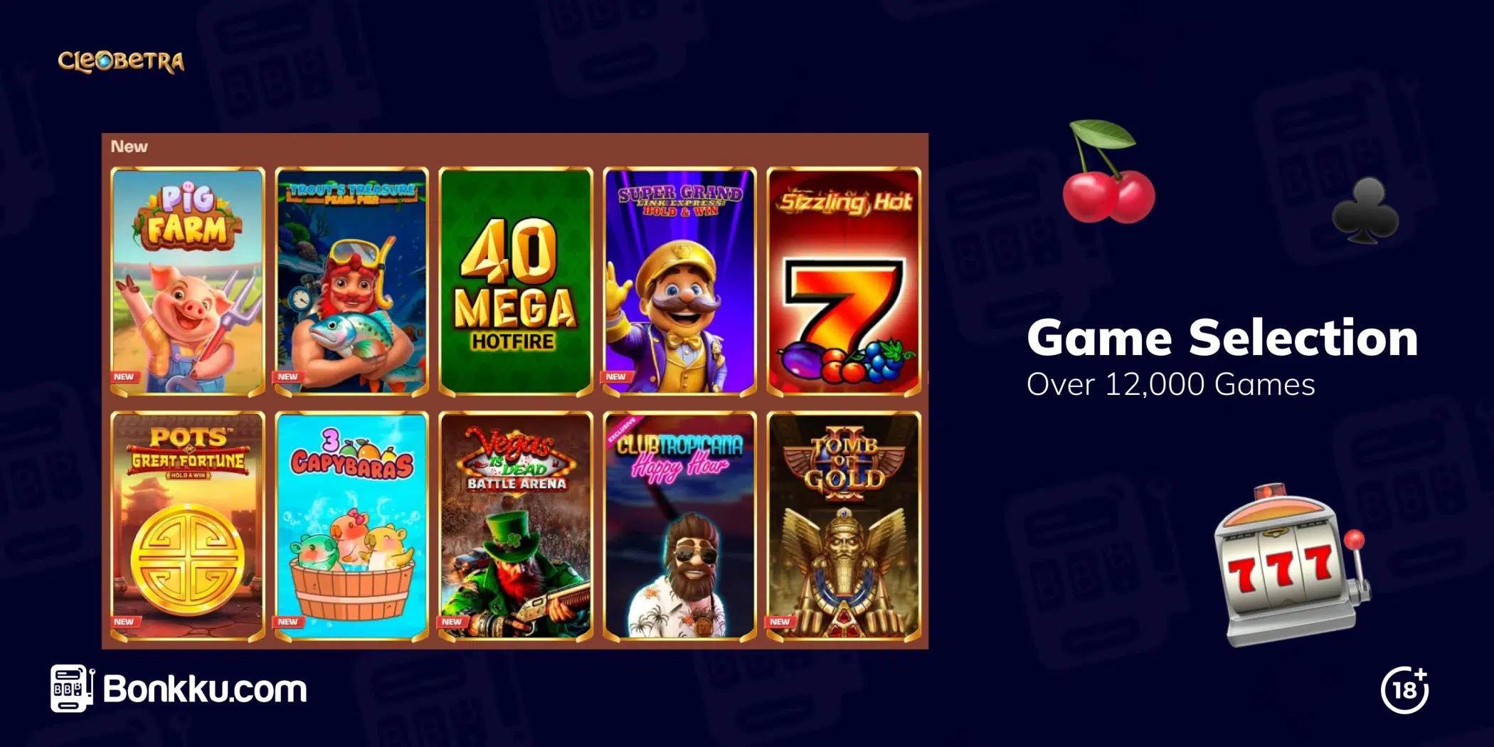 cleobetra casino game selection