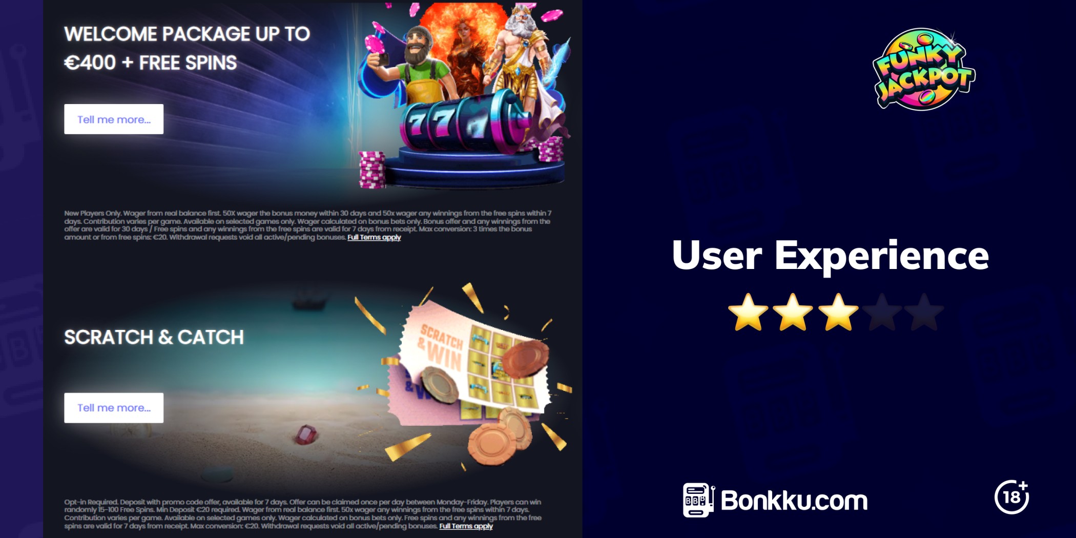 funky jackpot user experience