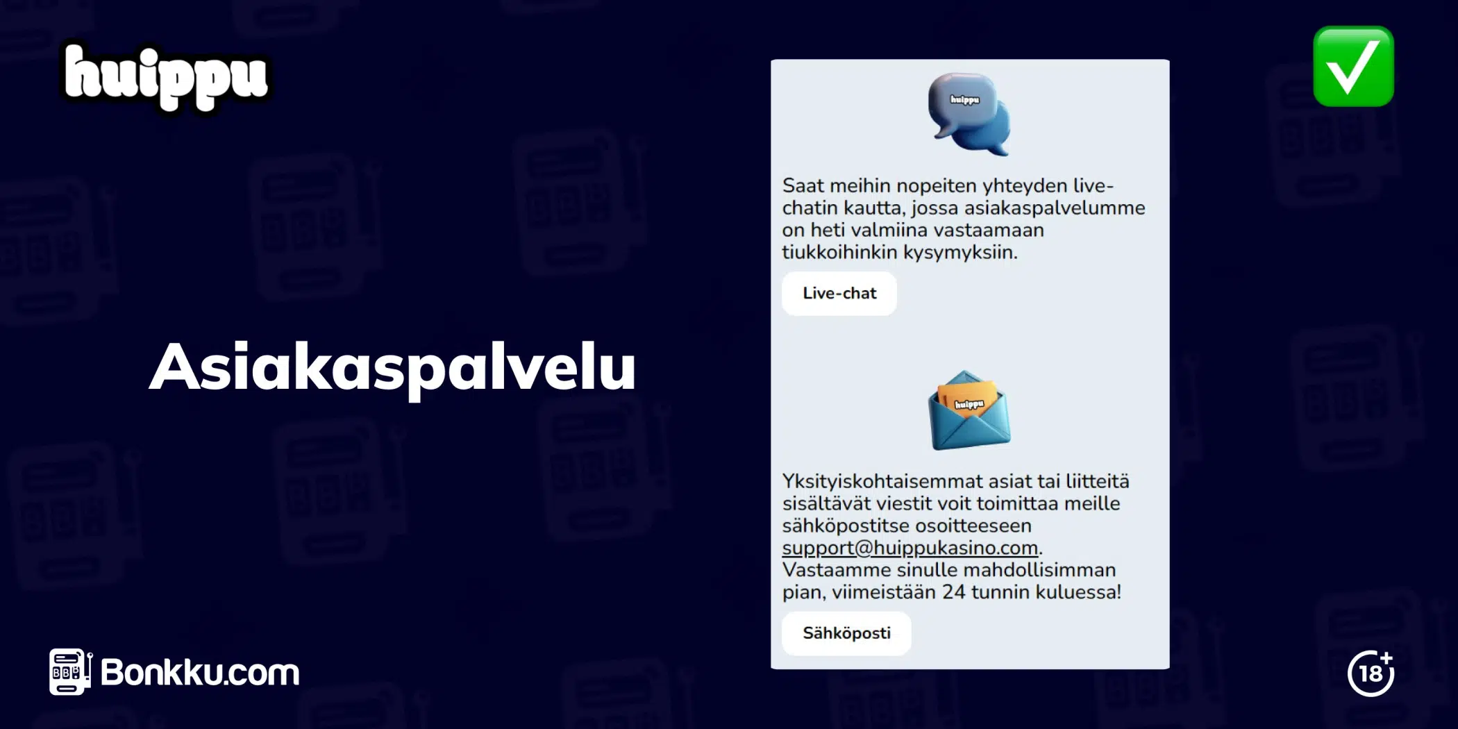 huippu kasino asiakaspalvelu