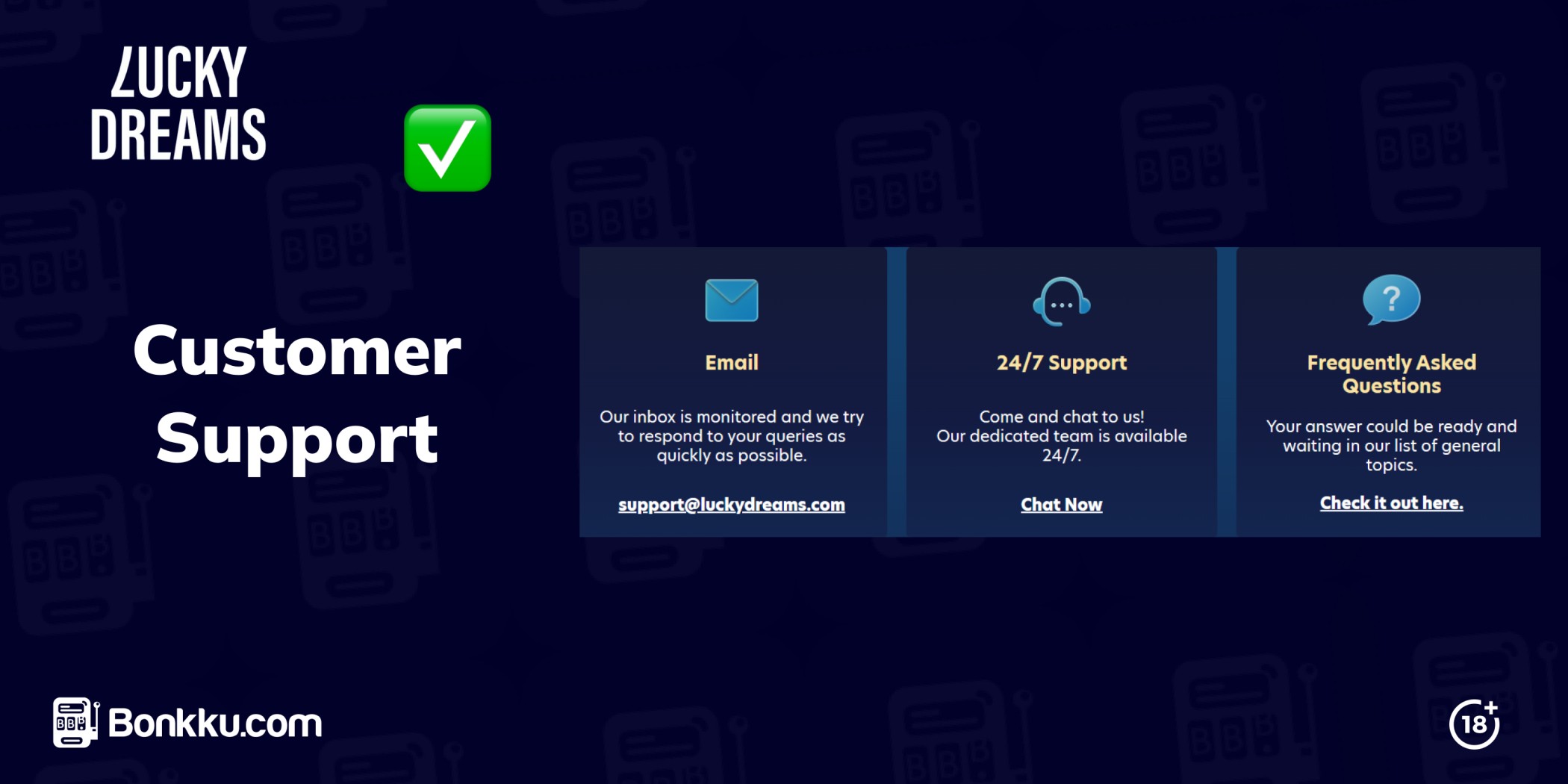 lucky dreams customer support