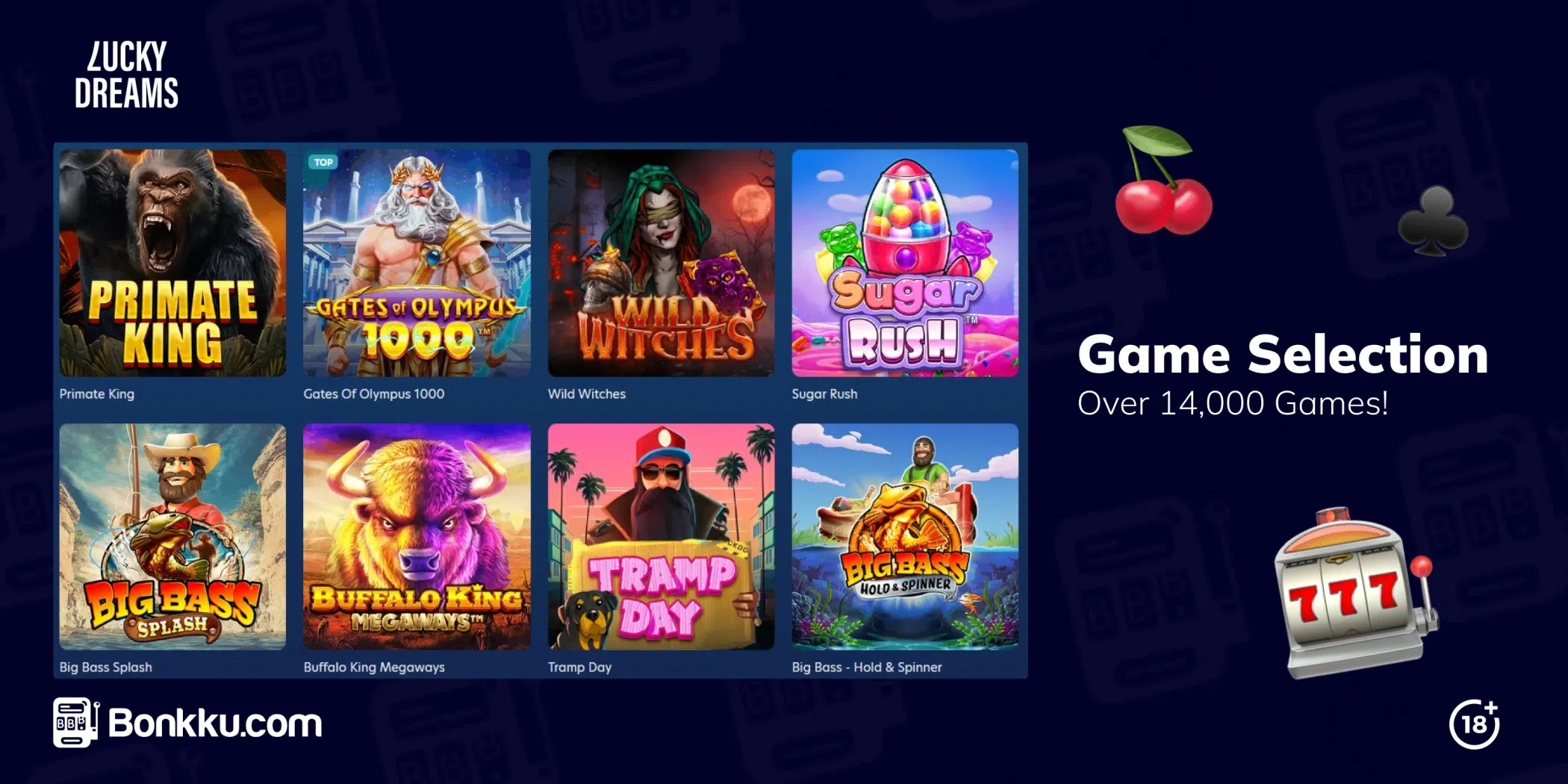 lucky dreams game selection