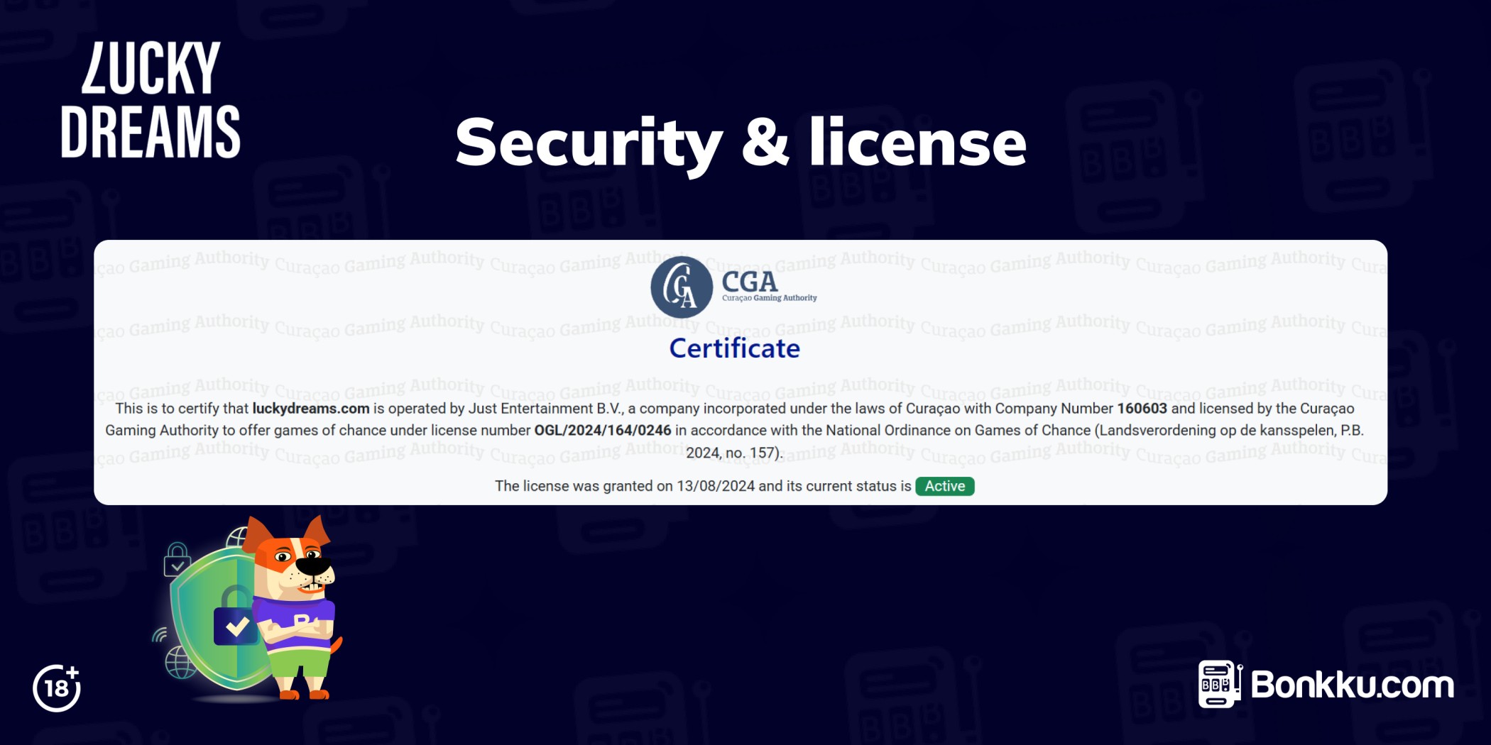 lucky dreams security & license