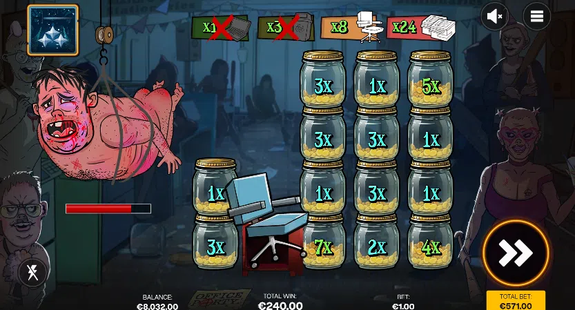 Office party shady lady slot