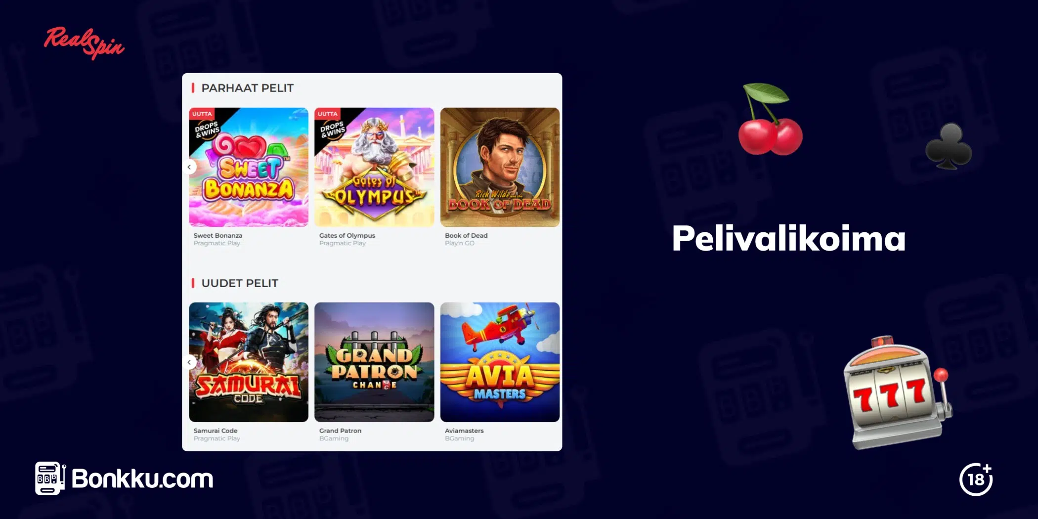 realspin casino pelivalikoima