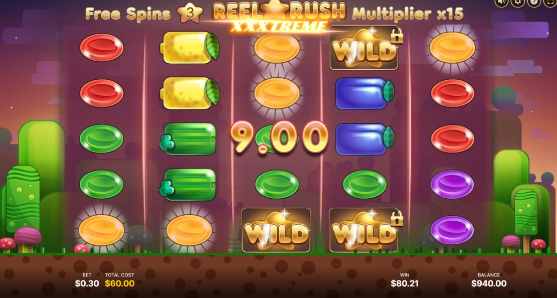 reel rush xxtreme bonus
