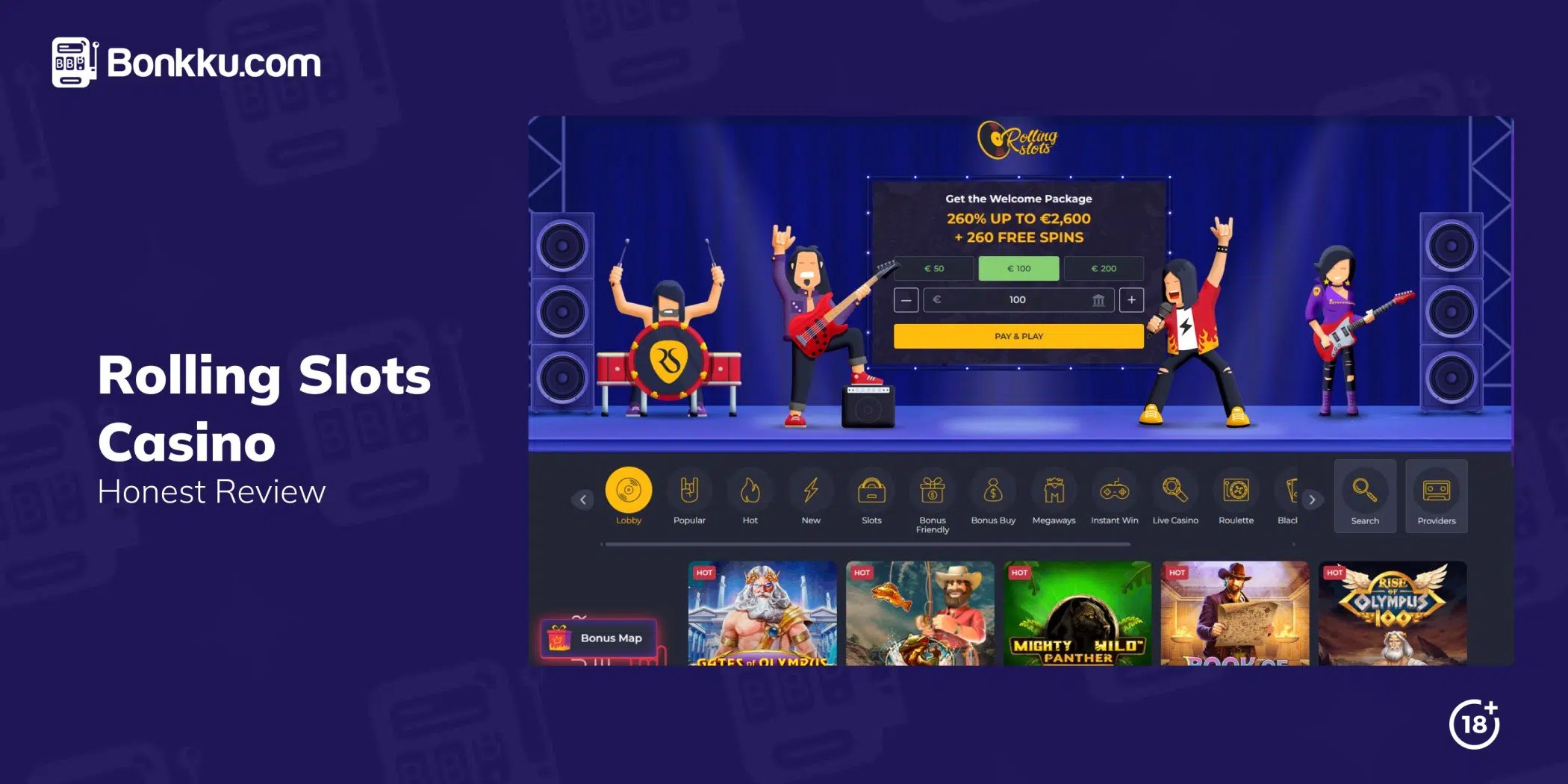 rolling slots casino review