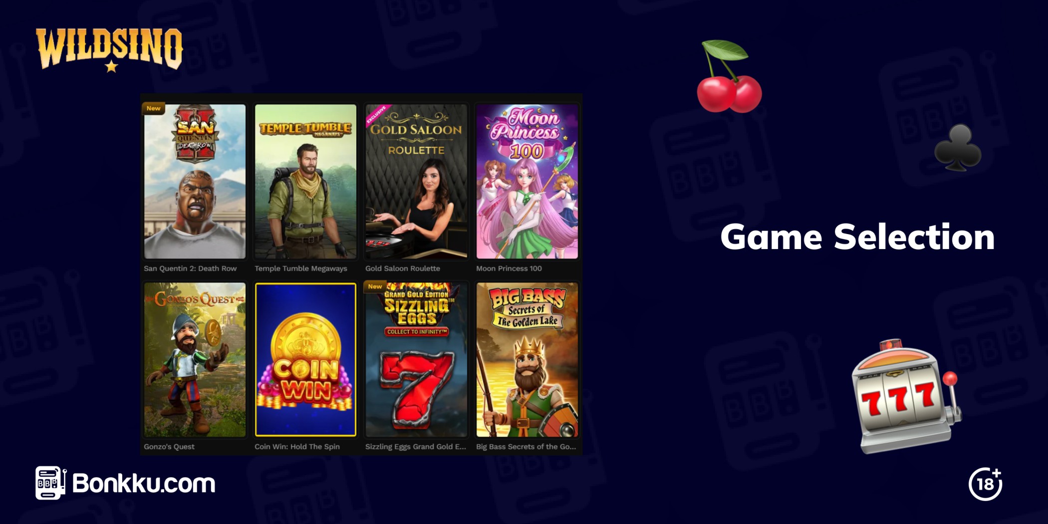 wildsino game selection
