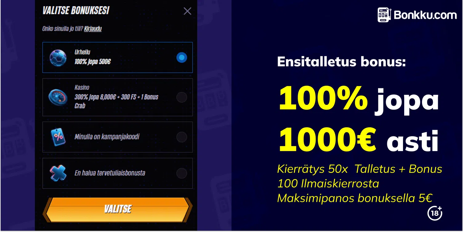 winrolla tervetuliaisbonus