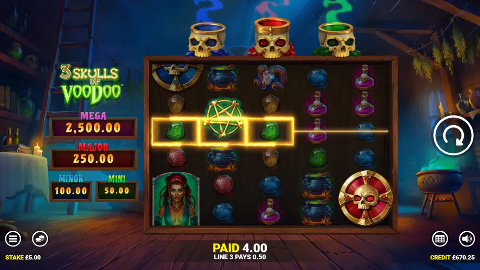 3 skulls of voodoo slot
