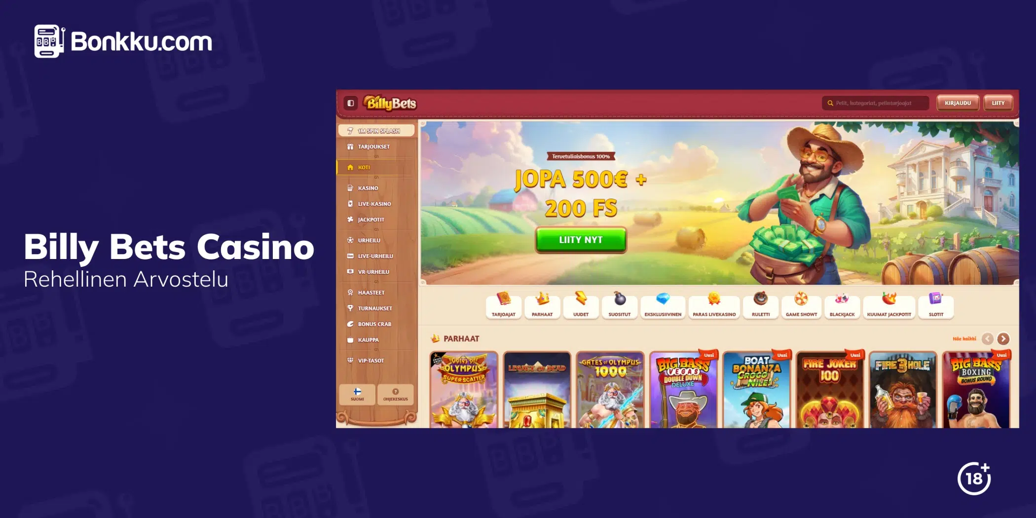 billy bets casino arvostelu