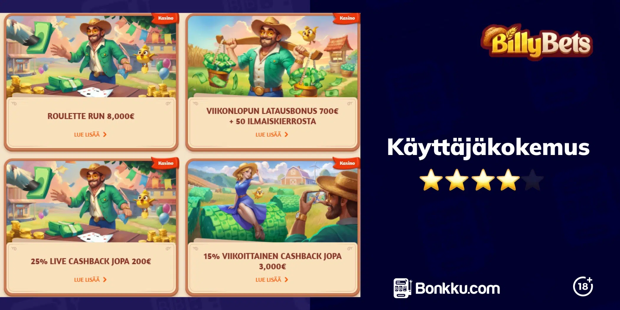 billy bets casino käyttäjäkokemus