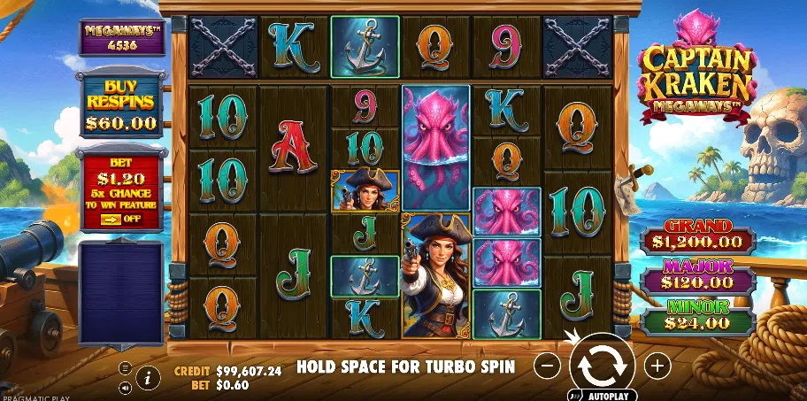 captain kraken megawats slot