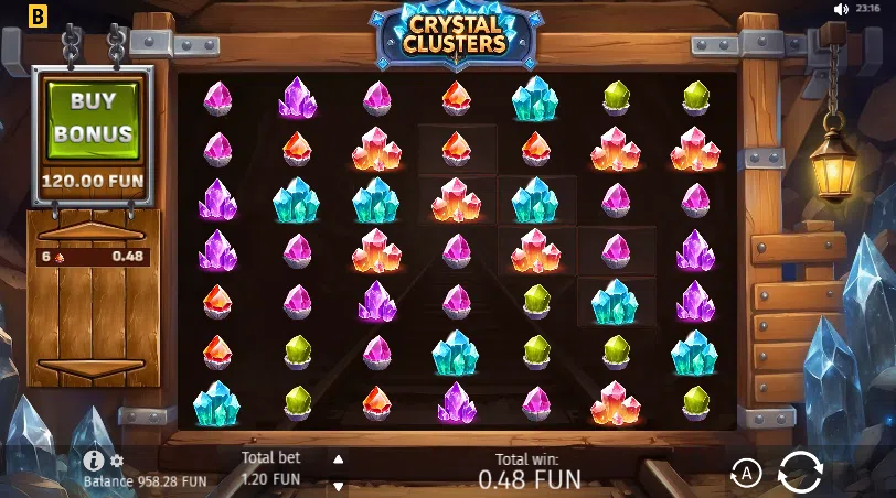 crystal clusters slot