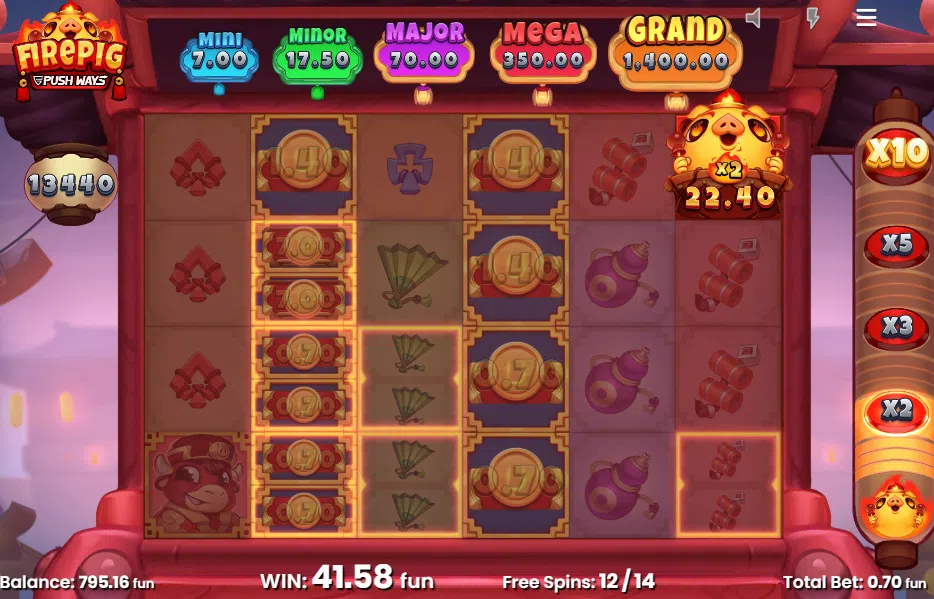 fire pig push ways bonus
