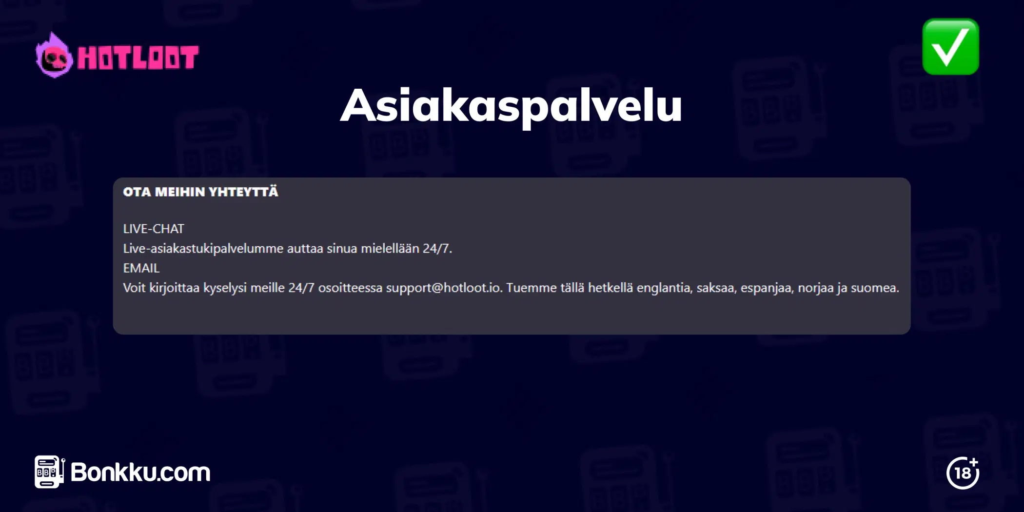 hotloot asiakaspalvelu