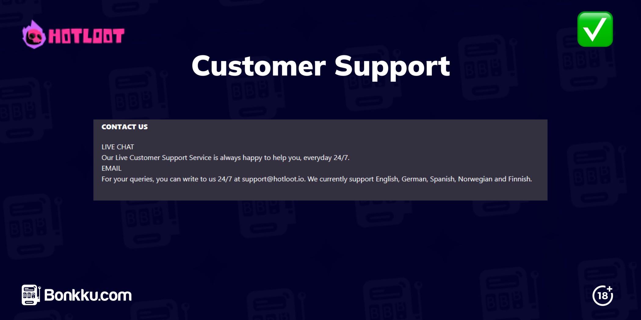 hotloot customer support