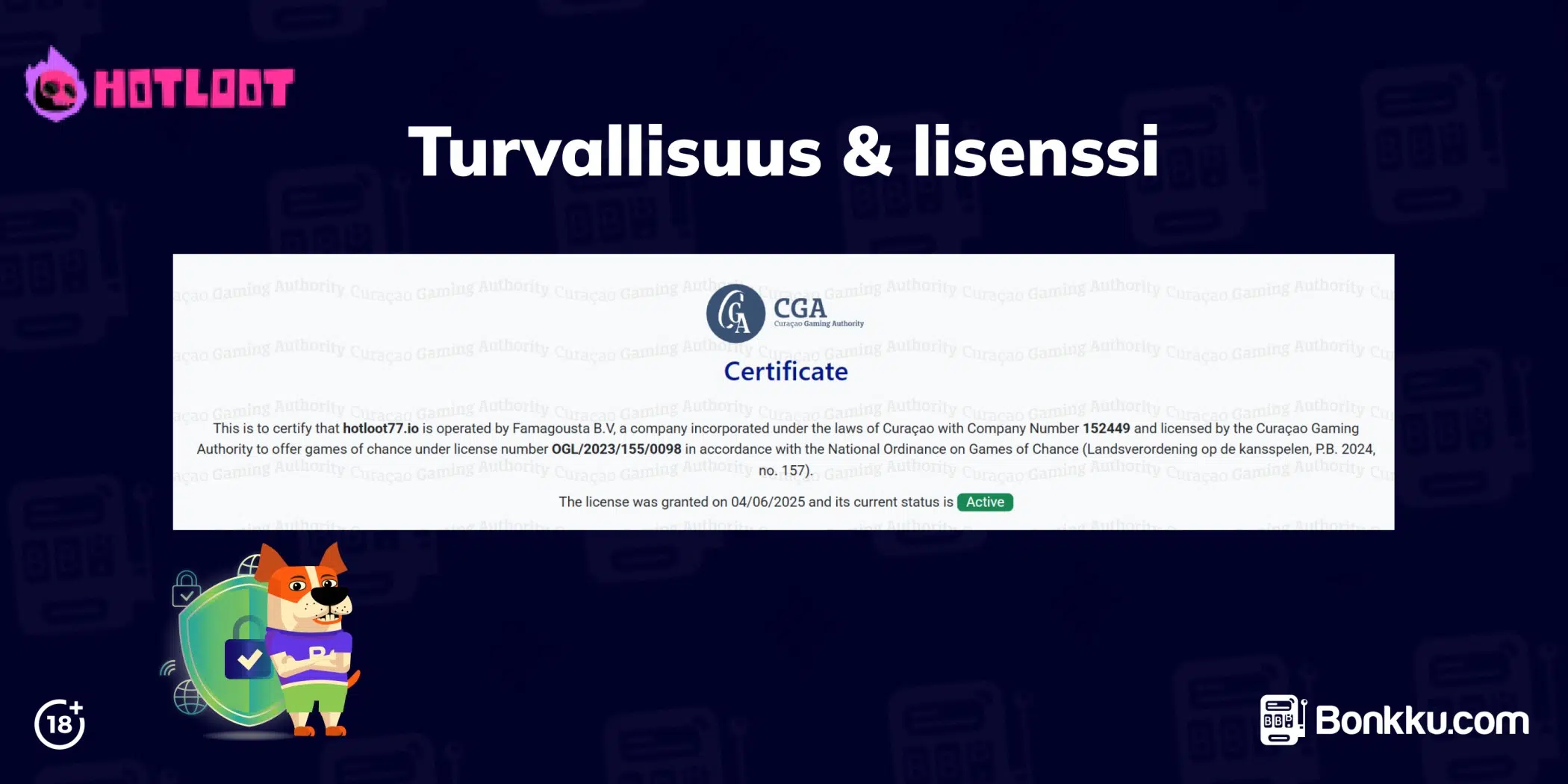hotloot turvallisuus ja lisenssi
