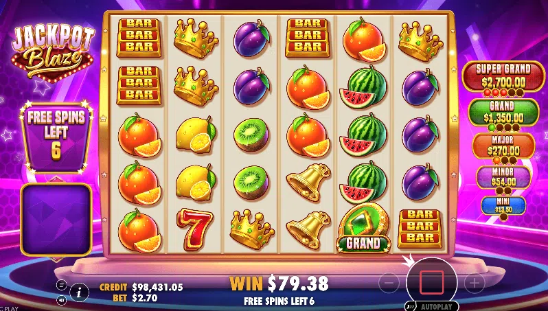 jackpot blaze bonus