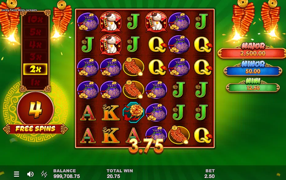 lucky twins wilds jackpots bonus