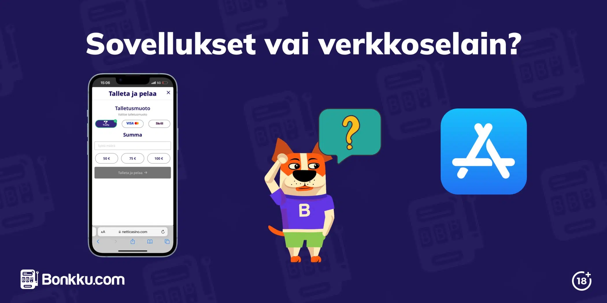 sovellukset vai verkkoselain