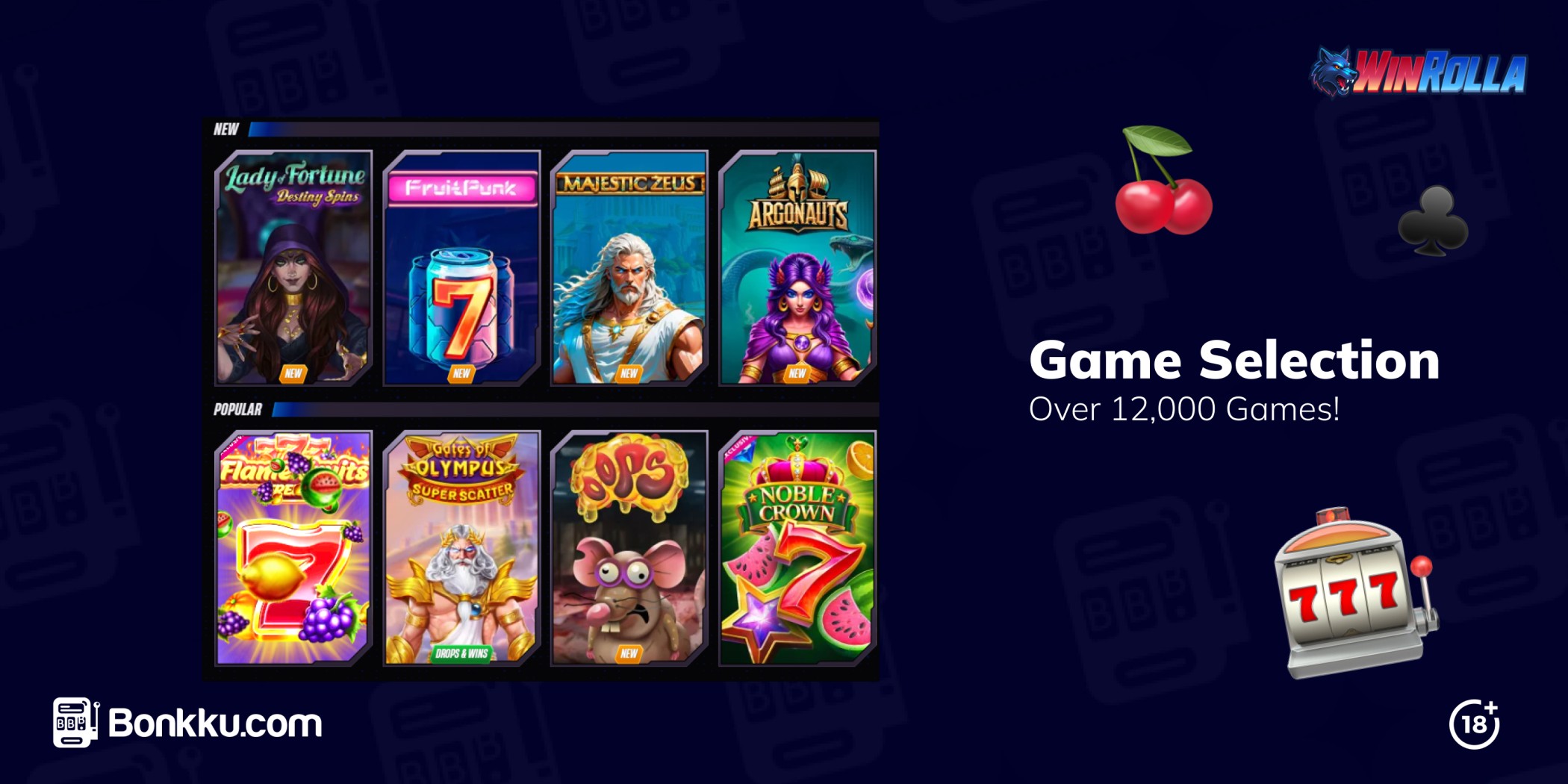 winrolla game selection