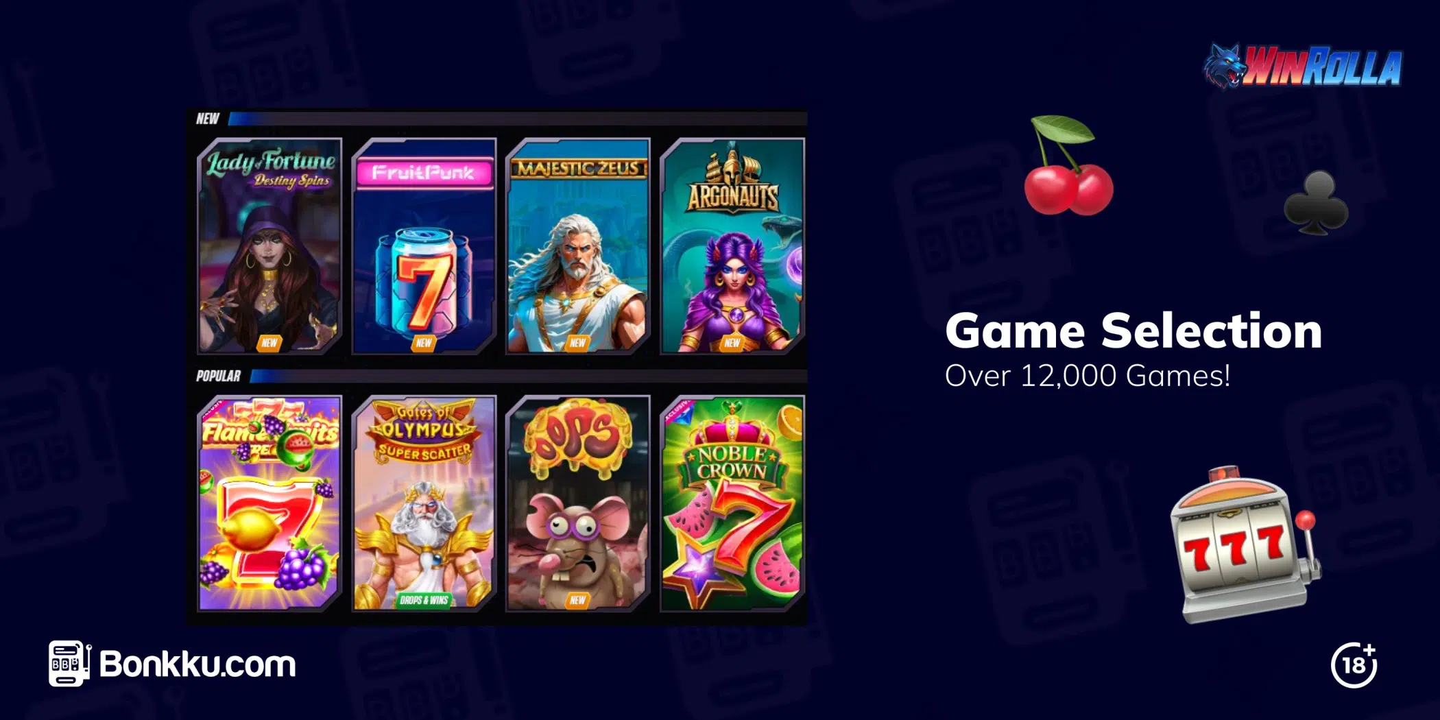 winrolla game selection