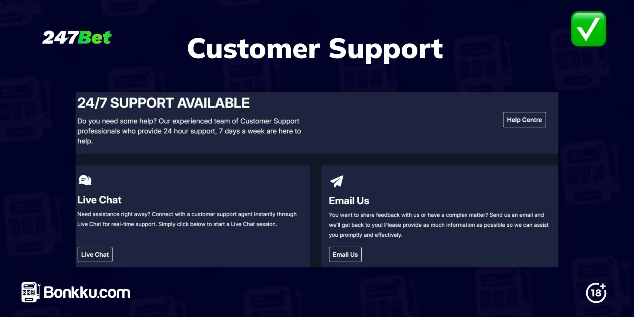 247bet casino customer support