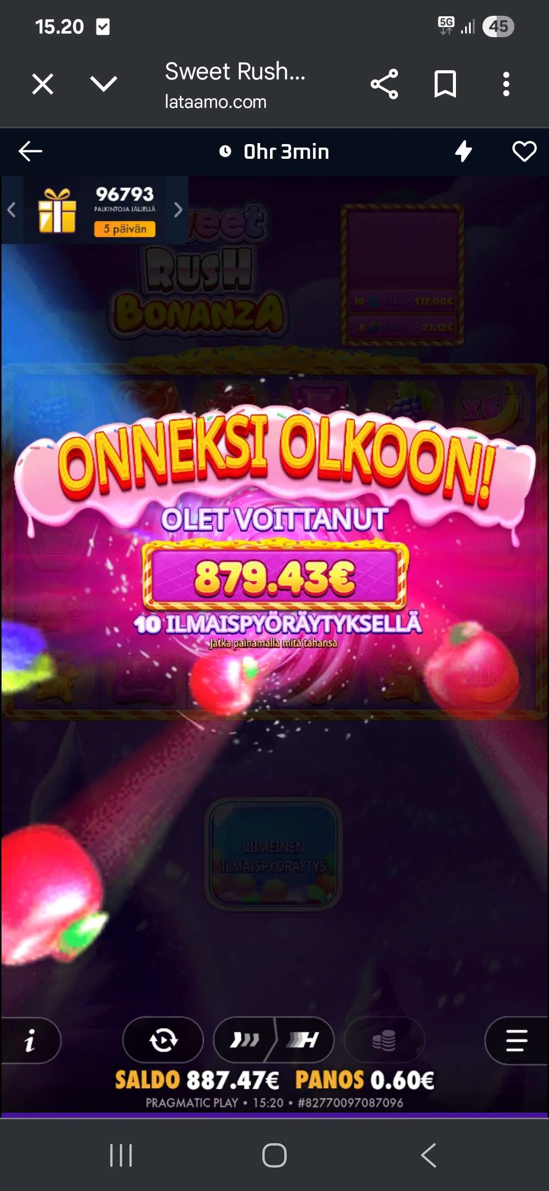 Big wins screenshot