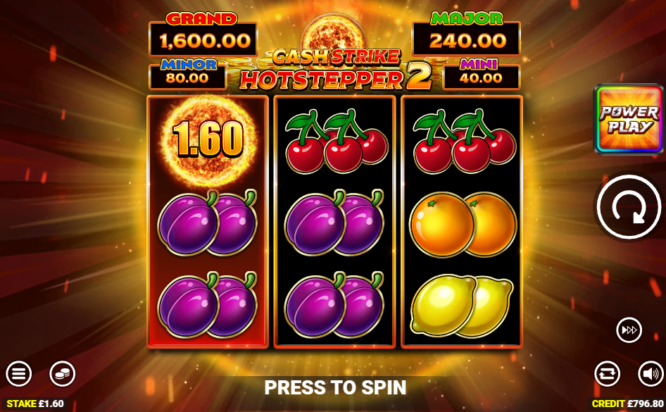 cash strike hotstepper slot