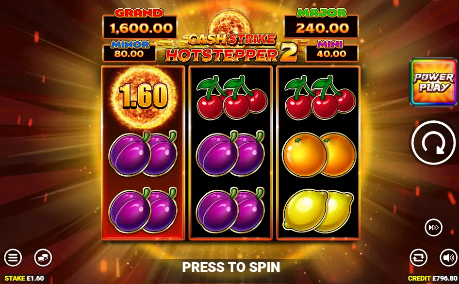 cash strike hotstepper slot