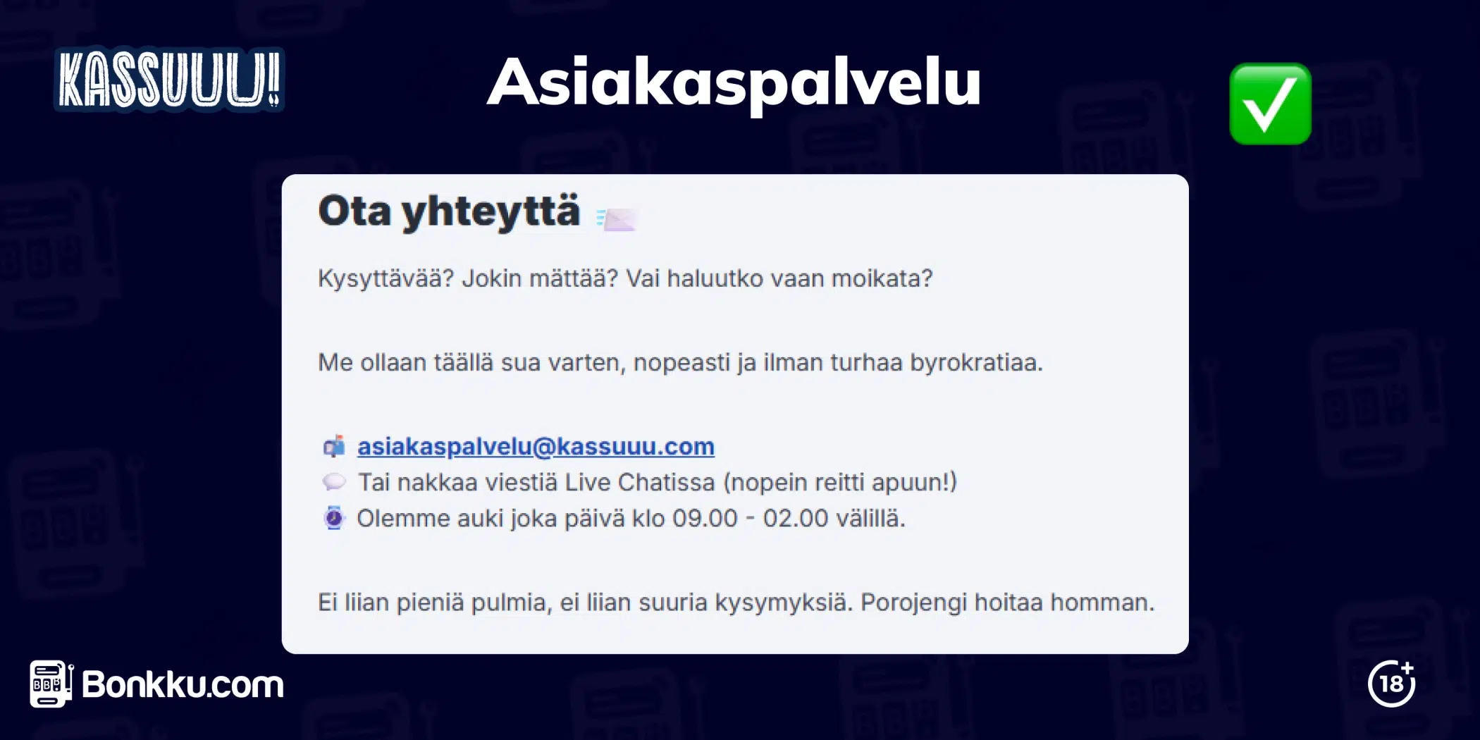 kassuuu asiakaspalvelu
