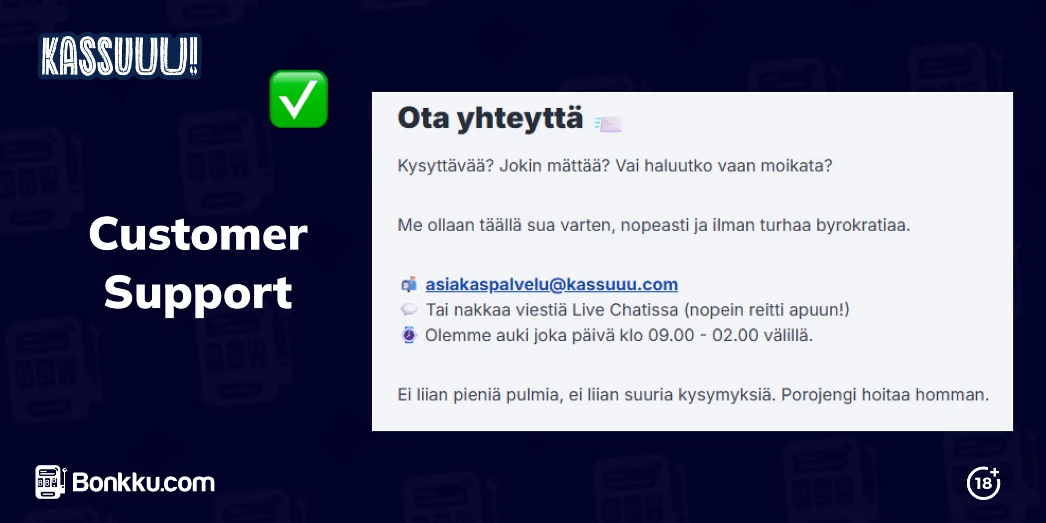 kassuuu casino customer support