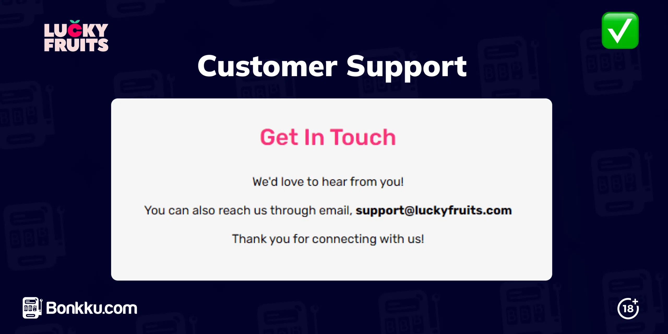 lucky fruits customer support